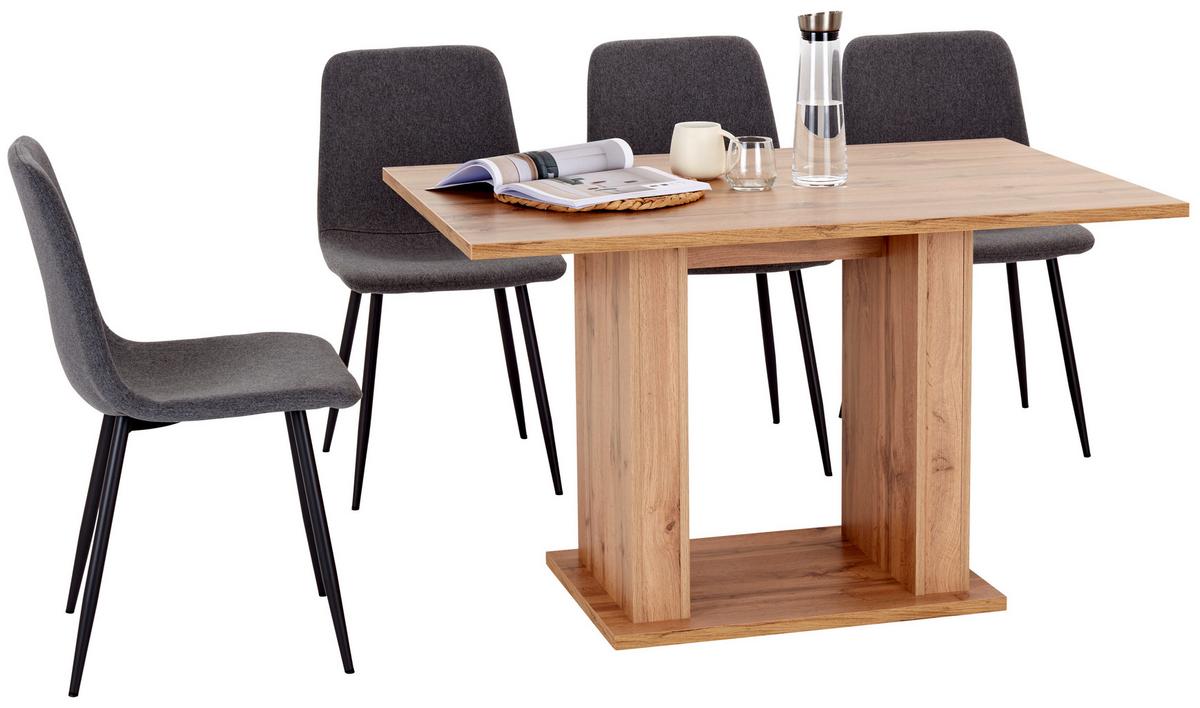 Esstisch Patrik 120x80 cm Eiche Dekor - Eichefarben, MODERN, Holzwerkstoff (120/74/80cm)