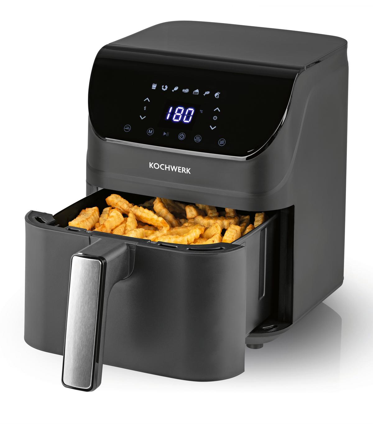 Heißluftfritteuse 14966 Rachs Kochwerk - Anthrazit, Basics, Kunststoff/Metall (34/25/30cm)