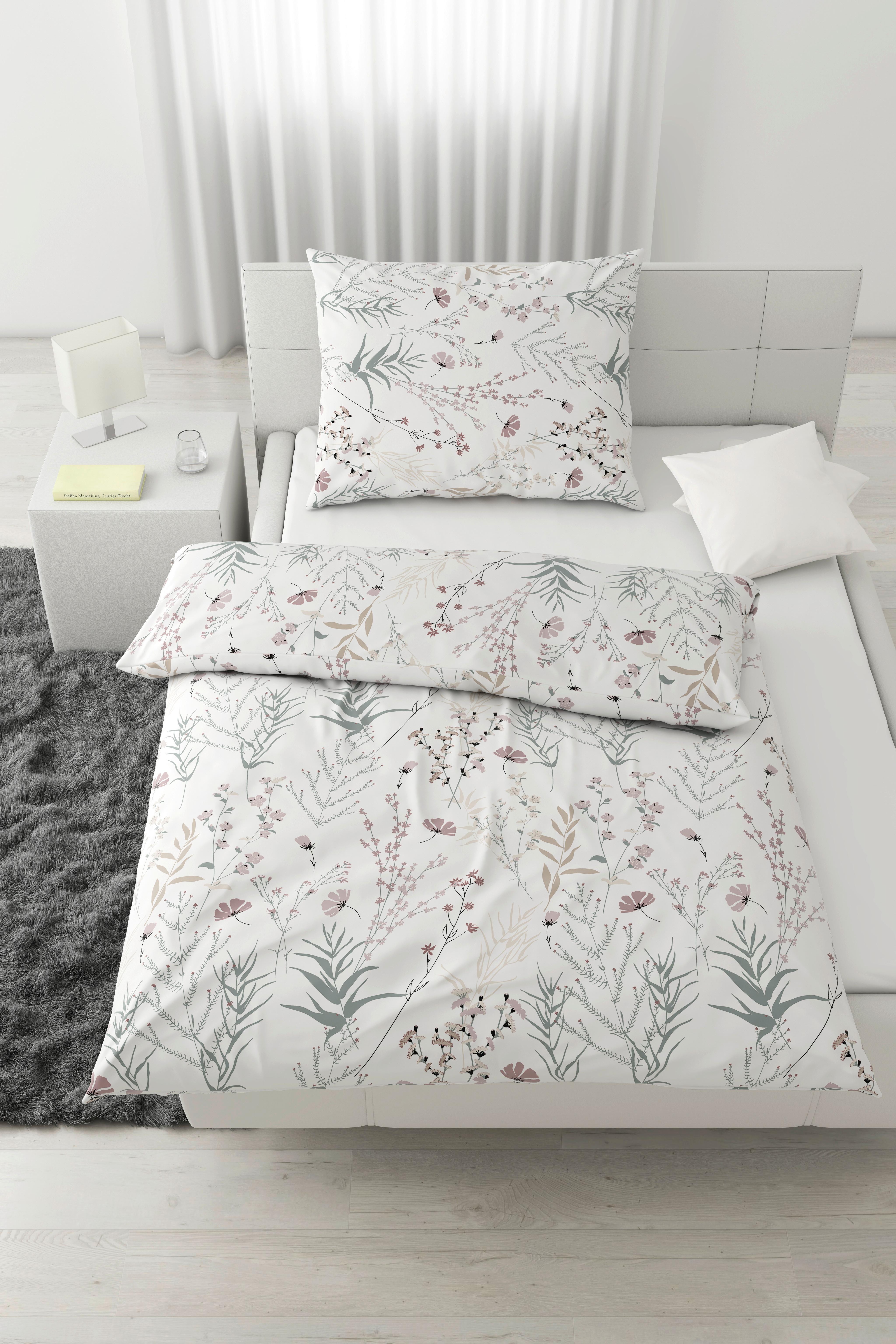 Posteľná bielizeň Lina, 70/90 140/200cm - biela, Konventionell, textil (140/200cm) - Mömax