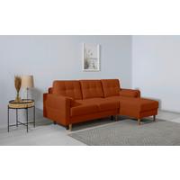 Ecksofa Noret Terracotta S: 223x157 Cm - Buchefarben/Terracotta, Design, Textil (223/157cm) - MID.YOU