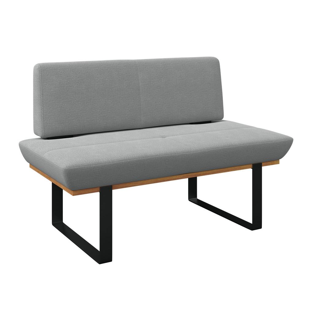 Sitzbank Tristan Webstoff hellgrau, B: 130cm