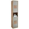 Hochschrank Greece BxH 40x190 cm Eiche Dekor/Hellgrau - Eiche Wotan/Hellgrau, MODERN, Holzwerkstoff (40/190/30cm) - MID.YOU
