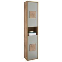 Hochschrank Greece Bxh 40x190 Cm Eiche Dekor/hellgrau - Eiche Wotan/Hellgrau, MODERN, Holzwerkstoff (40/190/30cm) - MID.YOU