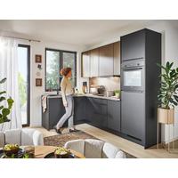 Eckküche Pn210/205 - Taupe/Schwarz, Basics, Holzwerkstoff (178/264cm) - Pino