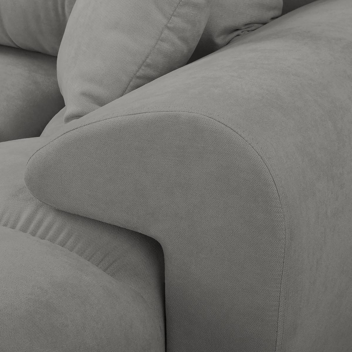 Ecksofa Azzuro Grau S: 256x175 Cm - Silberfarben/Grau, Design, Textil (256/175cm) - Livetastic