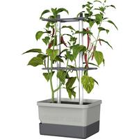 Pflanztopf grau/Hellgrau - Hellgrau/Grau, Basics, Kunststoff (34,5/69/27,5cm) - Gusta Garden