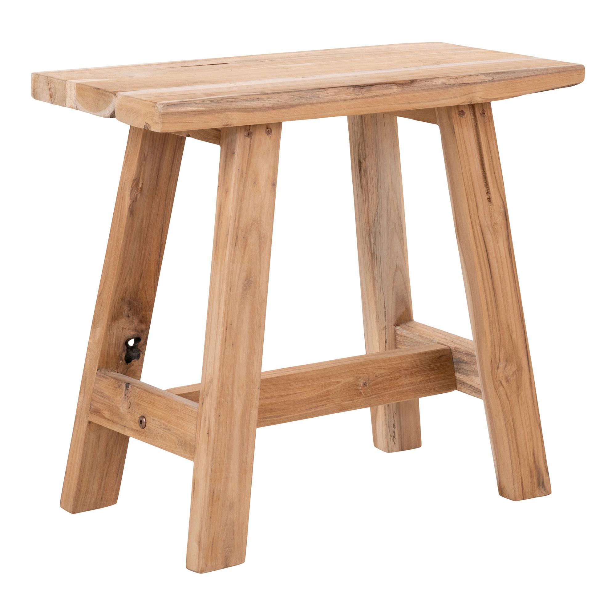 Hocker Barcelona Teakfarben B: 50cm - Teakfarben, Basics, Holz (50/45/25cm) - MID.YOU