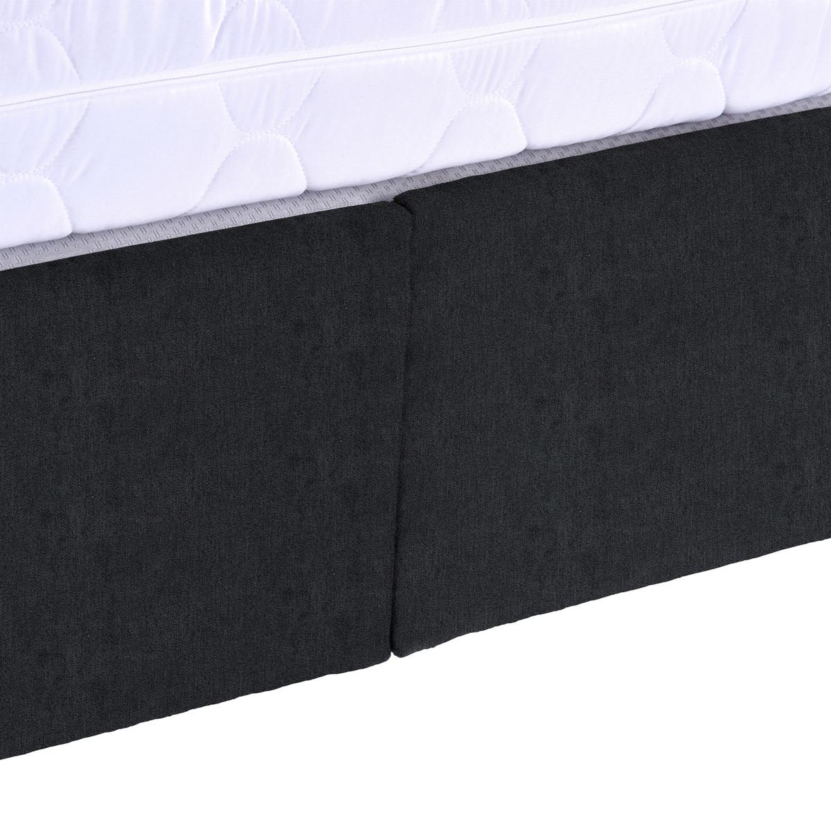 Polsterbett Mit Bettkasten 140x200 Bellagio Schwarz - Buchefarben/Schwarz, KONVENTIONELL, Holz/Textil (140/200cm)