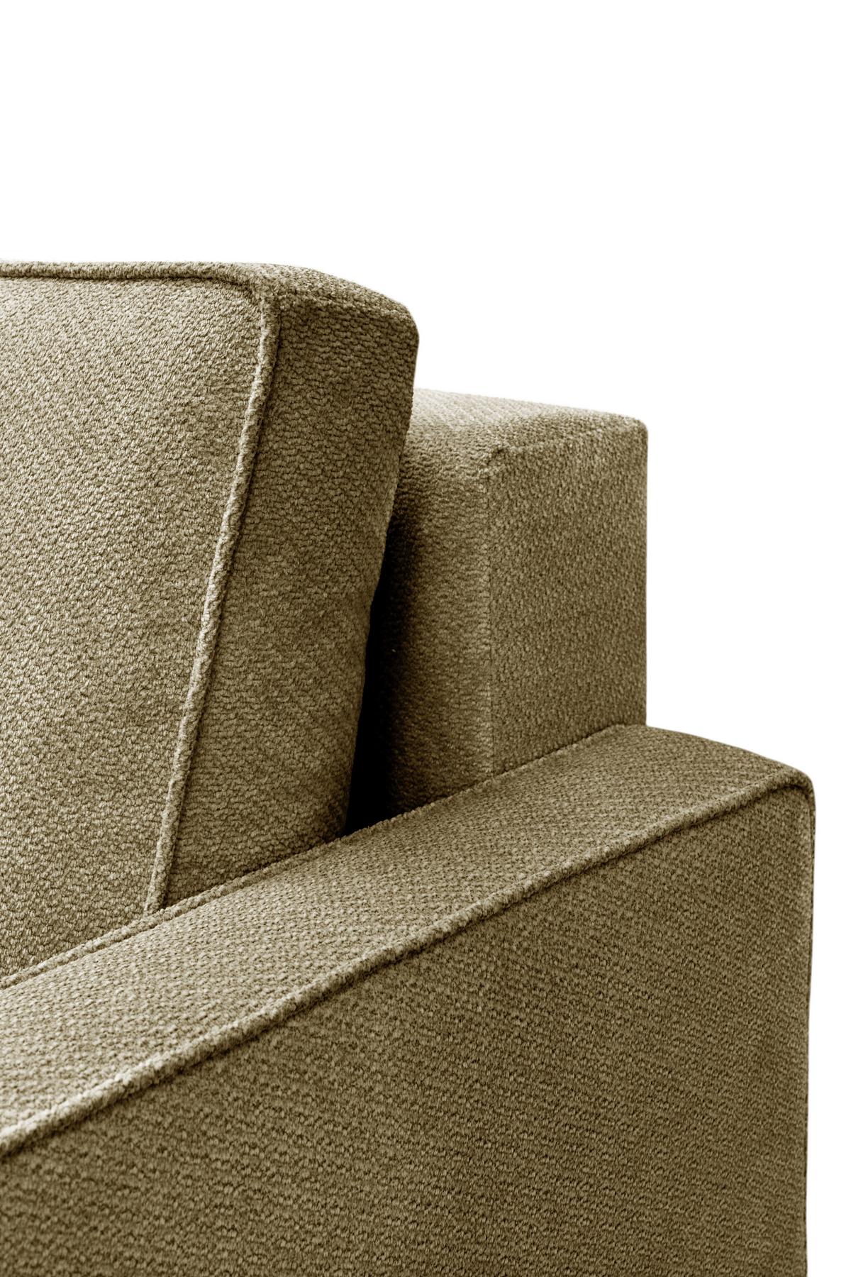 Rozkladacia pohovka NERA, olivovozelená ženilka - olivovozelená, Modern, textil/plast (232/90/100cm)