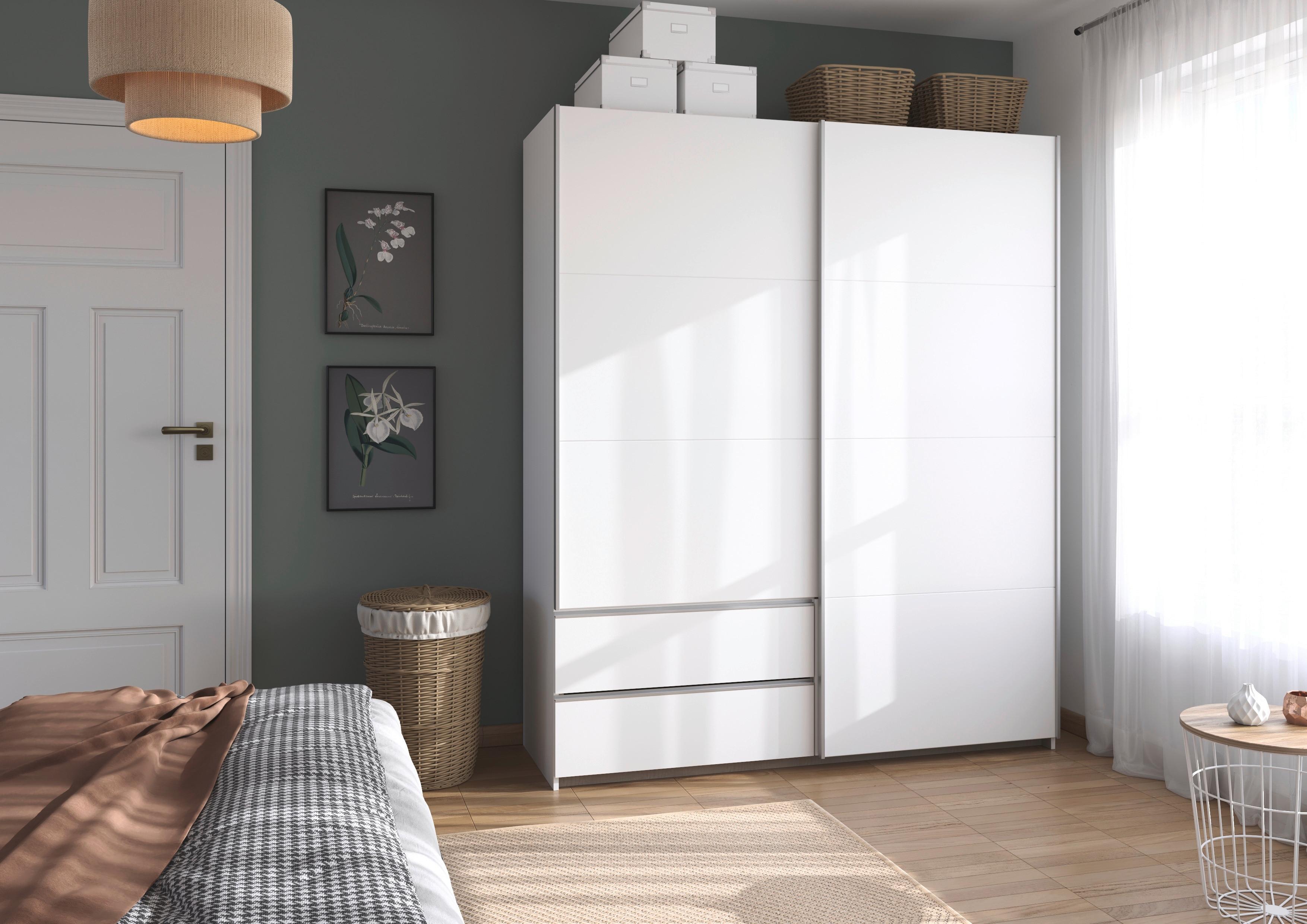 Schwebetürenschrank Stoke Weiß B: 175 cm - Weiß, MODERN, Holzwerkstoff (175/210/59cm) - Rauch Möbel