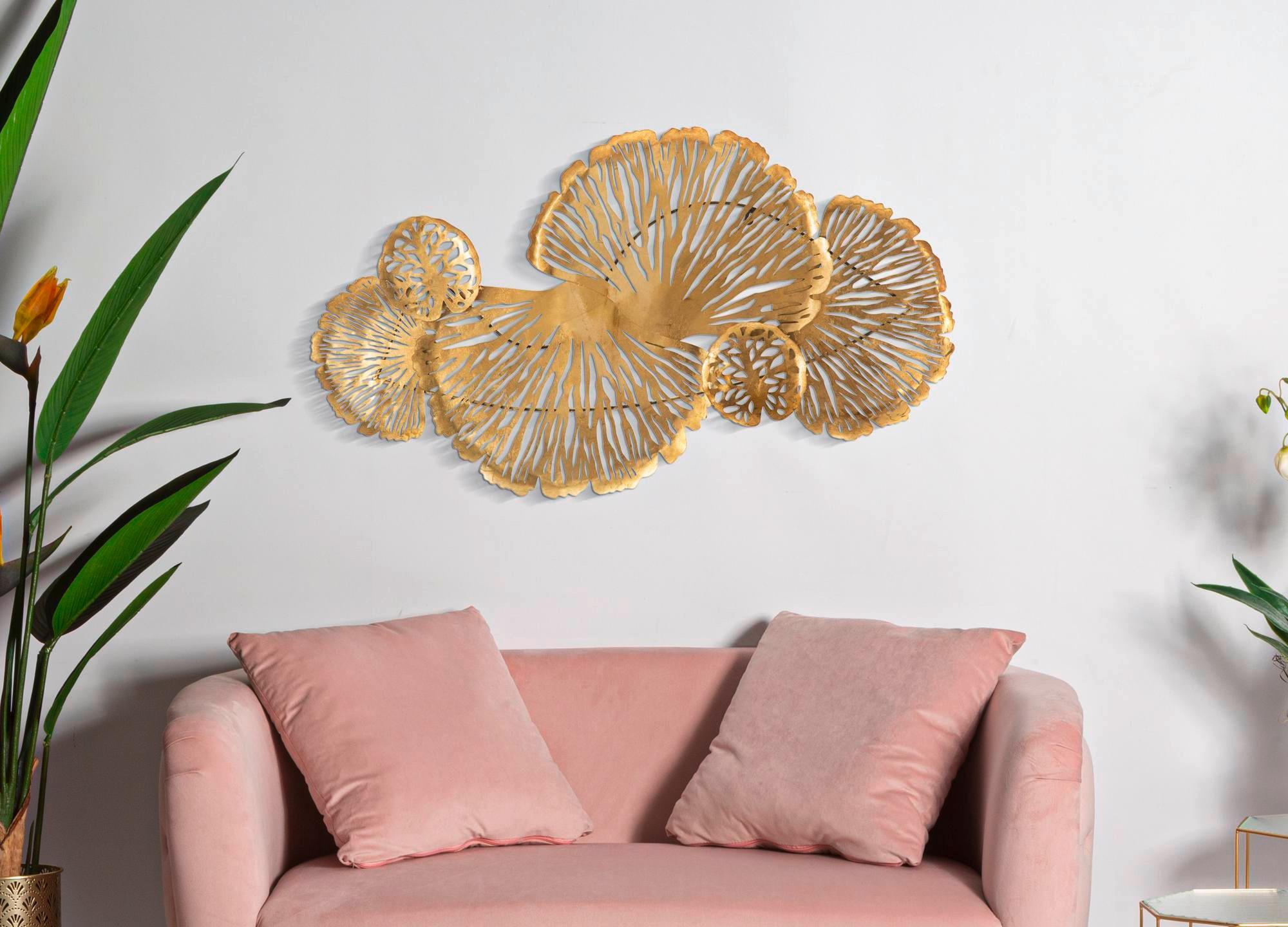 Wanddeko Vertica Goldfarben B: 115 Cm - Goldfarben, Basics, Metall (115/64/5cm)