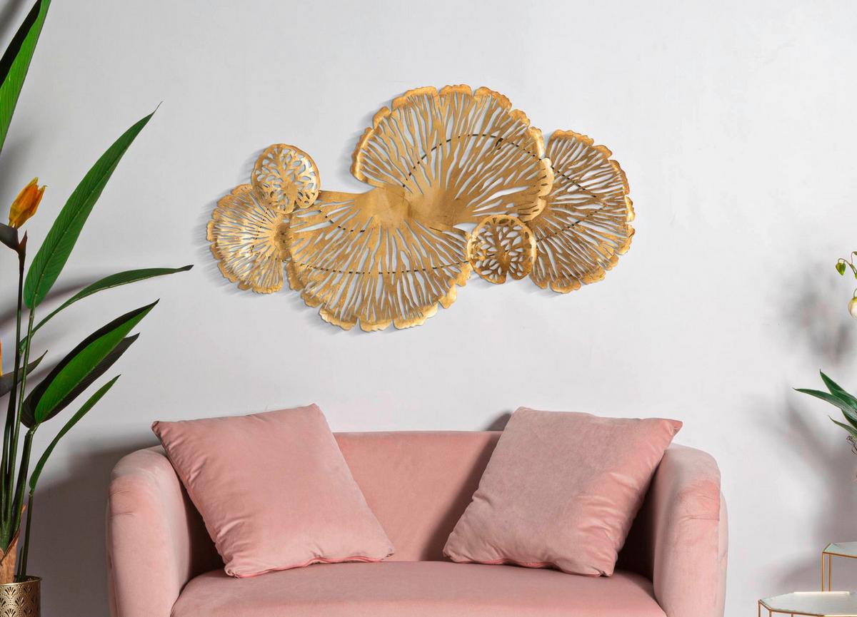 Wanddeko Vertica Goldfarben B: 115 Cm - Goldfarben, Basics, Metall (115/64/5cm)