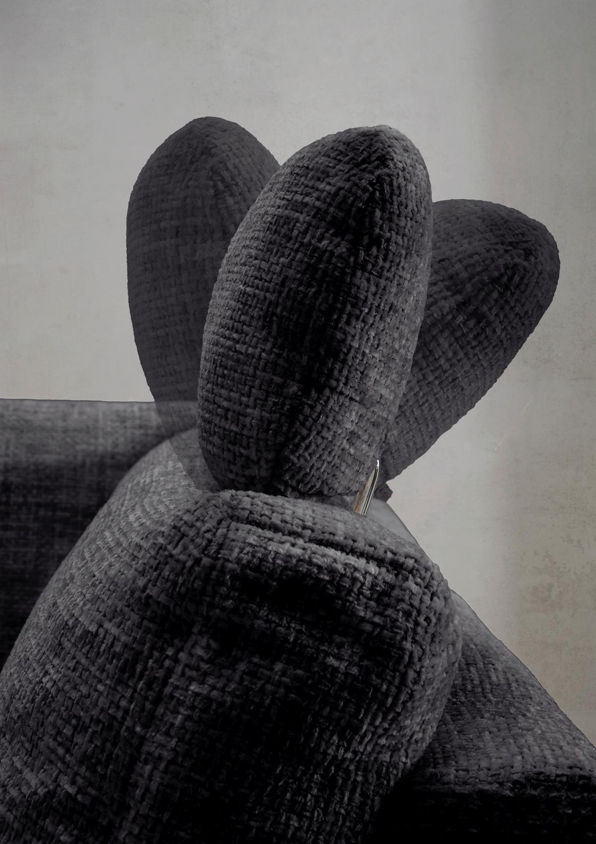 Eckschlafsofa Positano Schwarz S: 265x206 Cm - Wildeiche/Schwarz, MODERN, Textil (265/206cm) - Livetastic