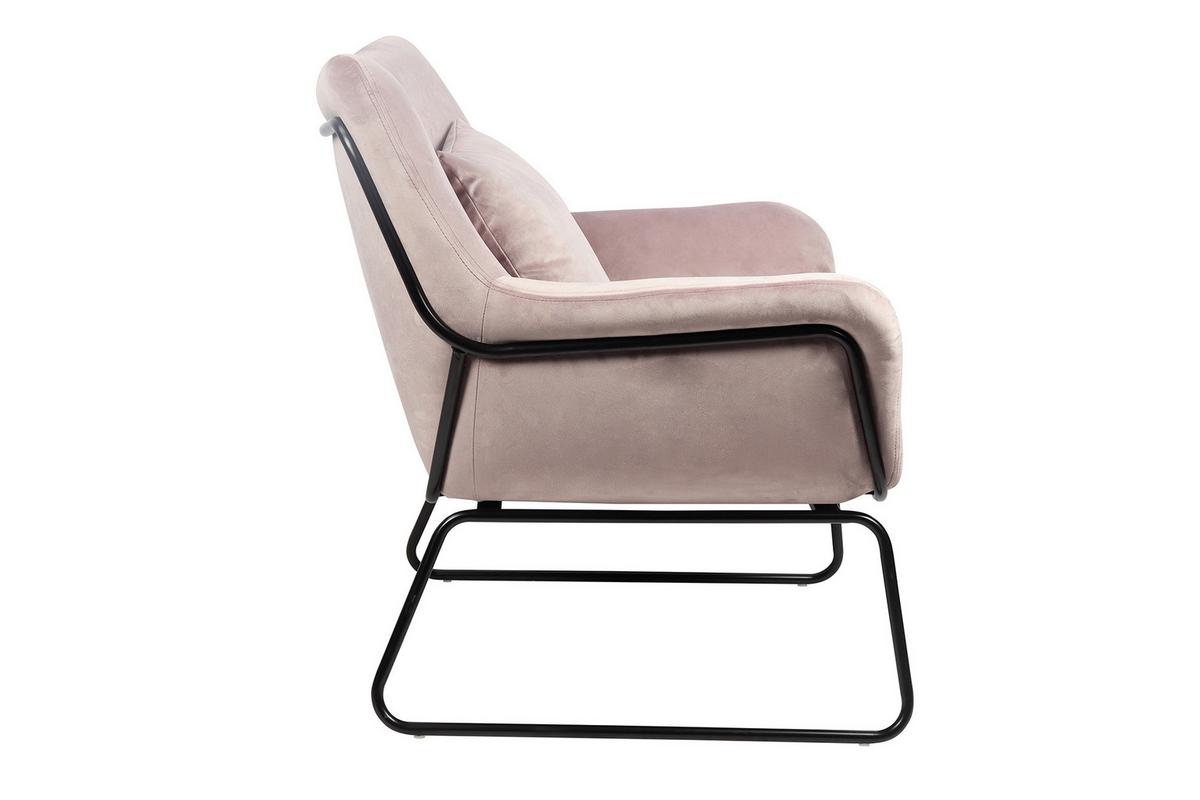 Sessel Rosa B: 68 Cm - Messingfarben/Rosa, MODERN, Textil (68/82/75cm) - Livetastic