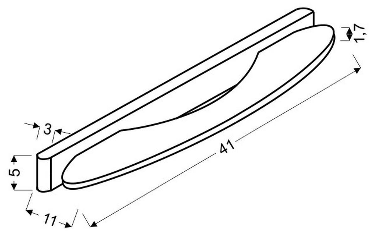 Spiegelleuchte 20-37374 - Chromfarben, Design, Metall (11/41/5cm)