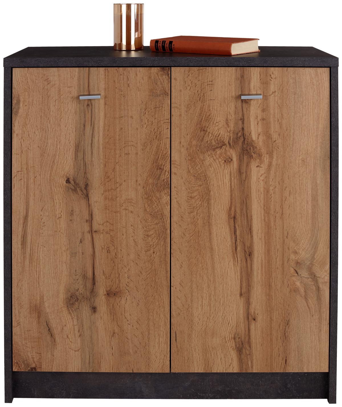 Komód 4-You 74/86 Cm - tölgyfa színű, Modern, faalapú anyag (74/85,4/34,6cm)