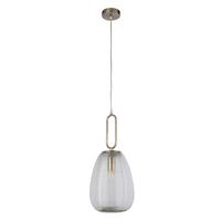 Hängeleuchte 43581-1sn Elixir - Nickelfarben, KONVENTIONELL, Glas/Metall (24/130cm)