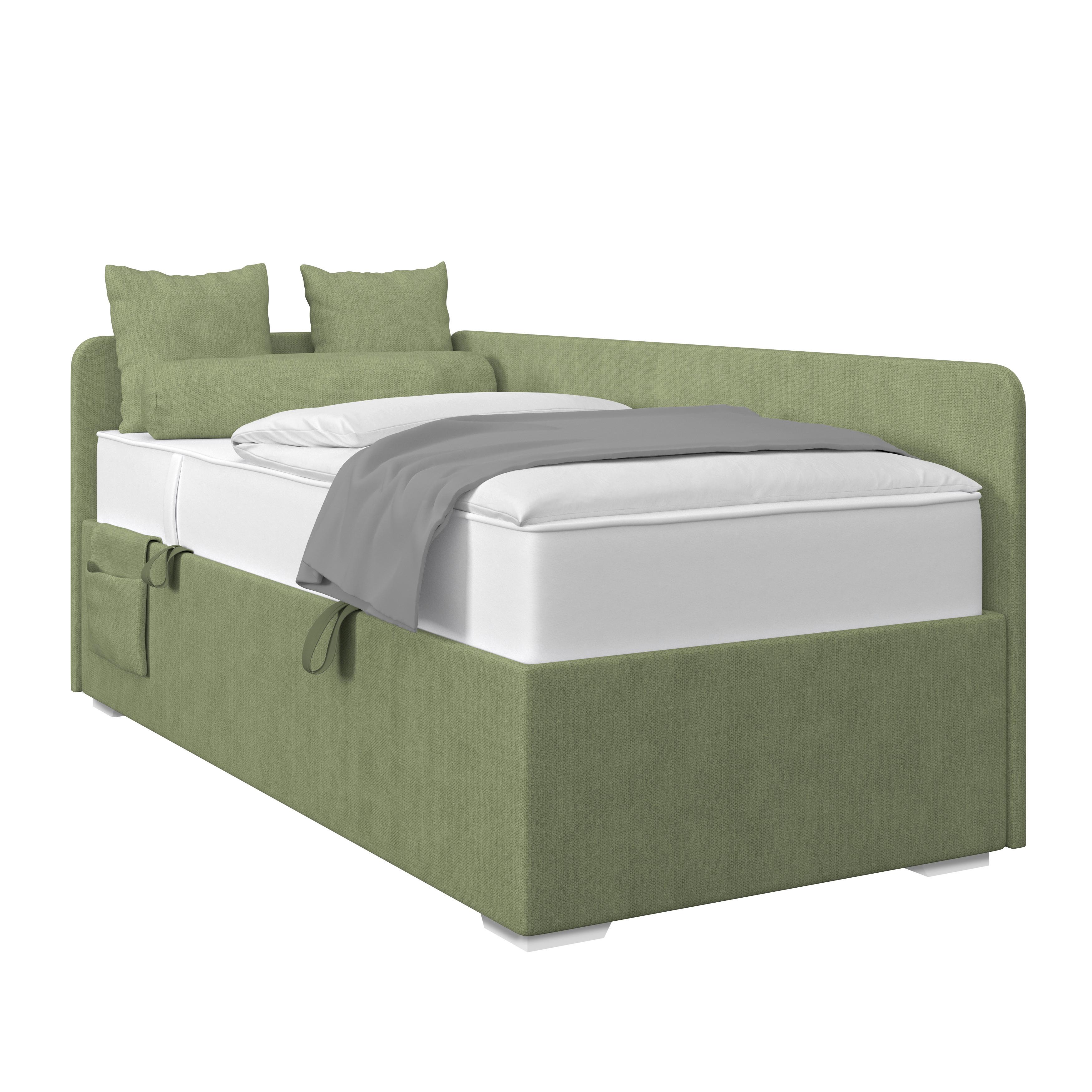 Polsterbett Remi - Chromfarben/Silberfarben, MODERN, Holz/Textil (90/200cm)