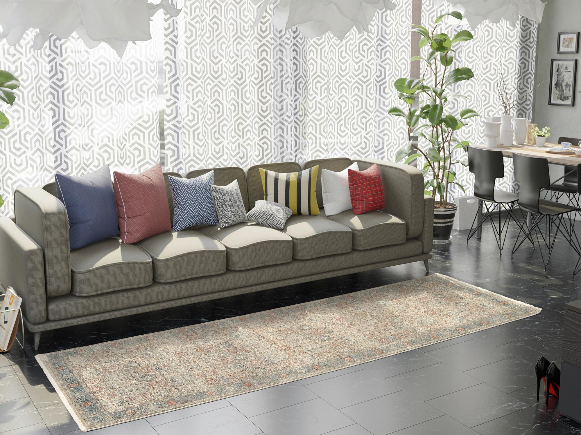 Läufer Grand Fashion 02 - Blau/Grau, Design, Textil (80/240cm) - Cazaris