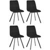 Stuhl-Set Leon - Schwarz, LIFESTYLE, Holz/Textil (45/88/55cm) - Livetastic