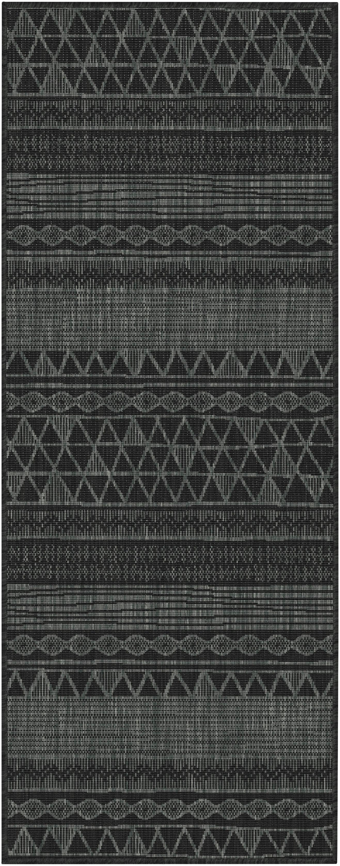 KOBEREC TKANÝ NA PLOCHO Brüssel 1, 80/200cm, šedá - šedá/černá, Moderní, textil (80/200cm) - Modern Living