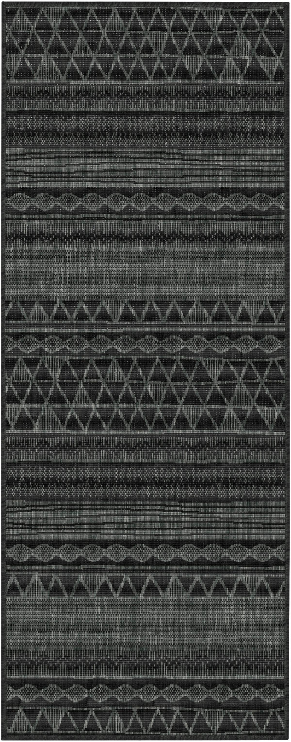 KOBEREC TKANÝ NA PLOCHO Brüssel 1, 80/200cm, šedá - šedá/černá, Moderní, textil (80/200cm) - Modern Living