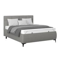 Polsterbett Zeni 140 - Schwarz/Weiß, KONVENTIONELL, Holz/Textil (140/200cm)