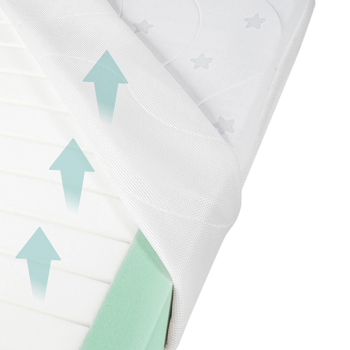 Babybettmatratze weiß AIR BALANCE PLUS - Weiß, Basics, Textil (60/9/120cm) - Roba