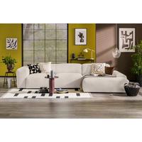 Ecksofa Hannah Creme 343x170 Cm - Creme/Schwarz, Design, Textil (343/170cm) - MID.YOU