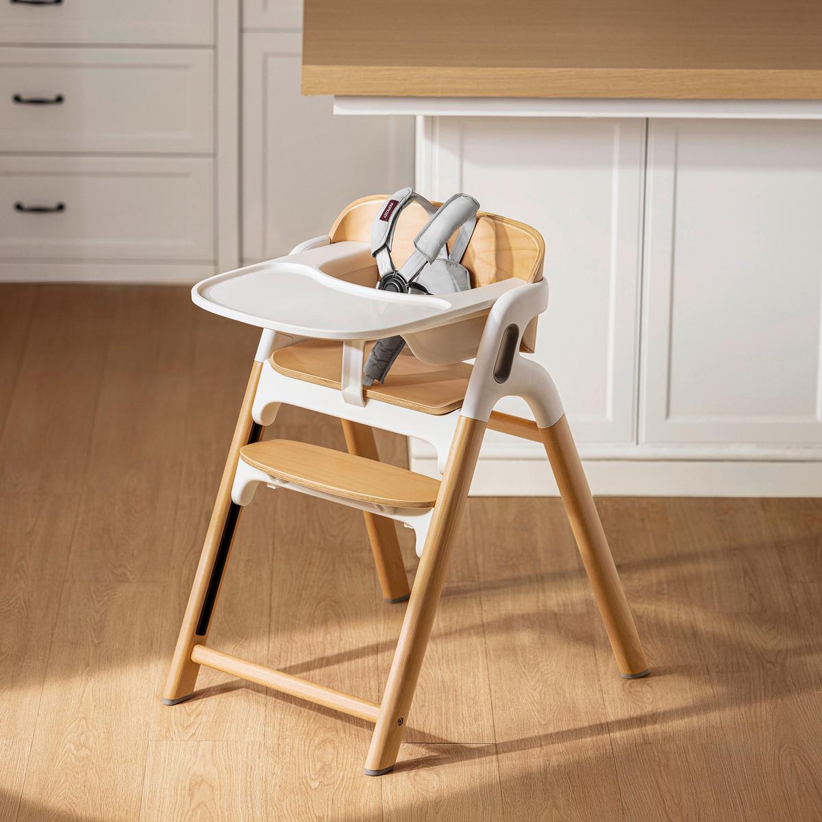Kombihochstuhl hellbraun - Hellbraun, Basics, Holz (71,1/79,5/56,2cm) - Momcozy