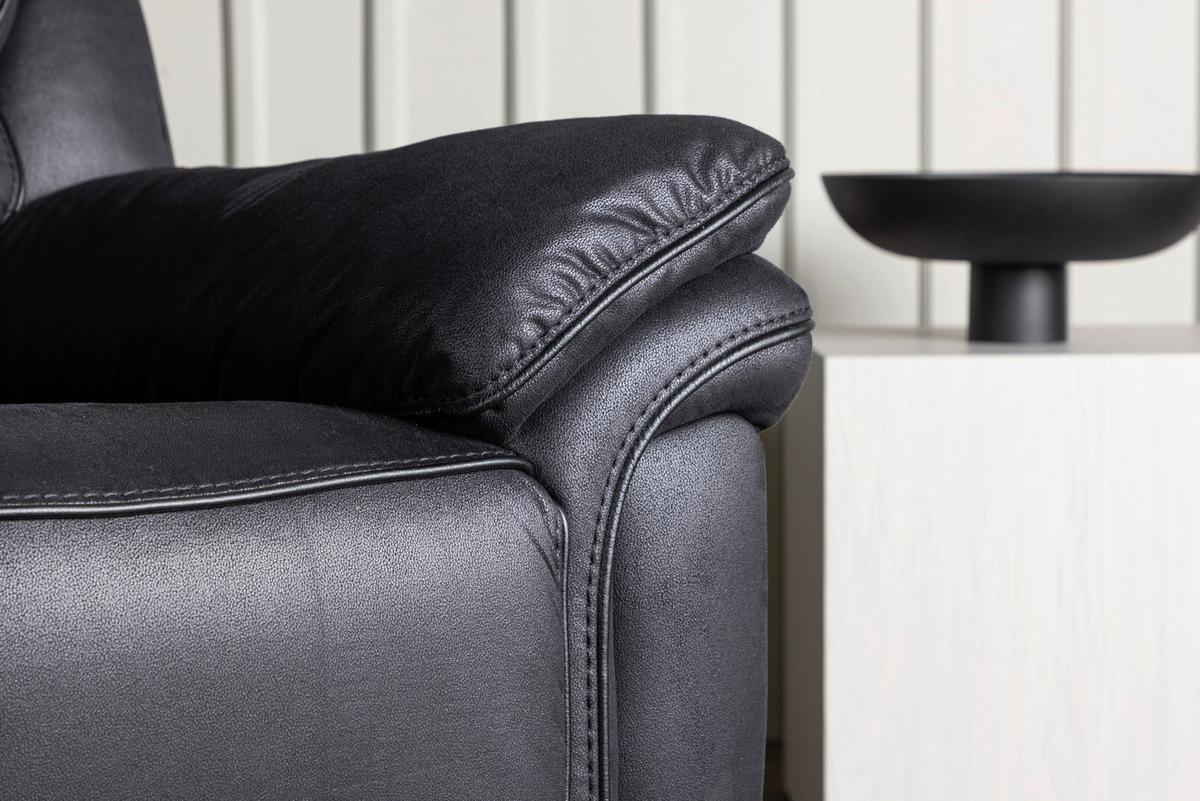Fernsehsessel Saranda - Schwarz, Design, Kunststoff/Textil (104/103/99cm) - Livetastic