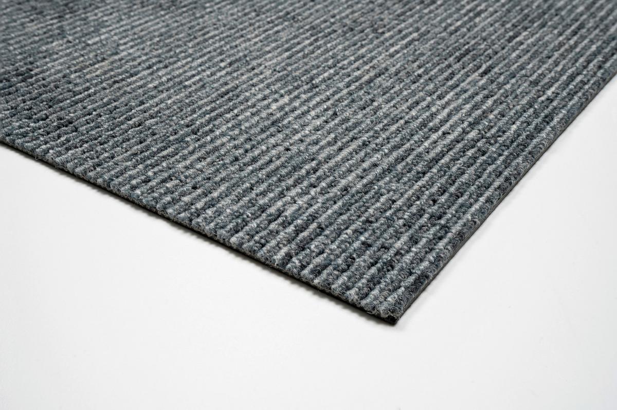 Teppichfliese Graublau Marmaris 50x50 cm Florhöhe 3mm - Graublau, Basics, Textil (50/50cm)