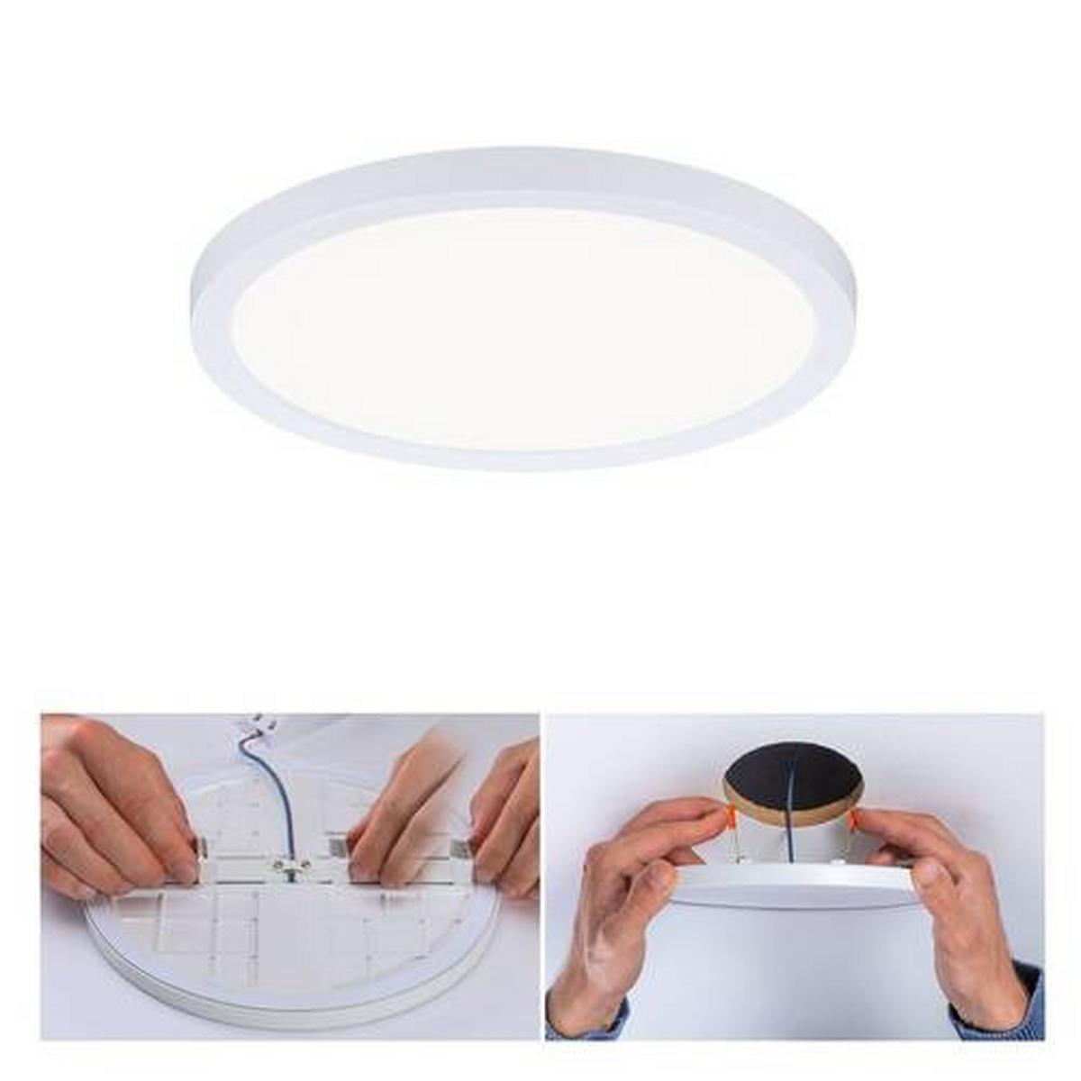 Led-paneel Ø 17,5 Cm Dimmbar - Weiß, Design, Kunststoff (17,5cm) - Paulmann