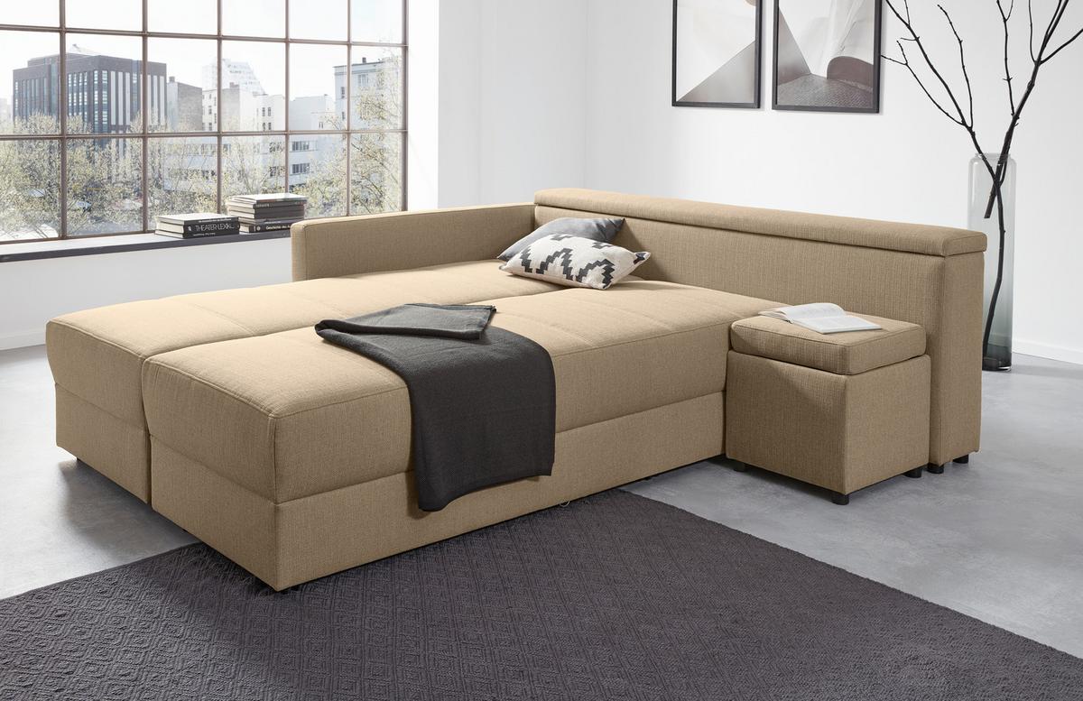 Ecksofa Looks IIi - Beige/Schwarz, Design, Textil (287/229cm) - LOOKS by W.Joop