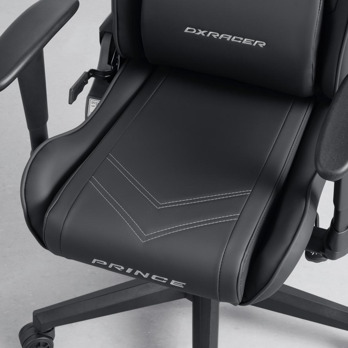 Herné kreslo PRINCE -EXKLUSIV- - čierna/biela, Modern, textil/plast (67/126/67cm) - Dxracer