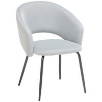 Armlehnstuhl Celine Textil Hellgrau B: 58 Cm - Hellgrau/Schwarz, MODERN, Textil/Metall (58/80/60cm) - MID.YOU