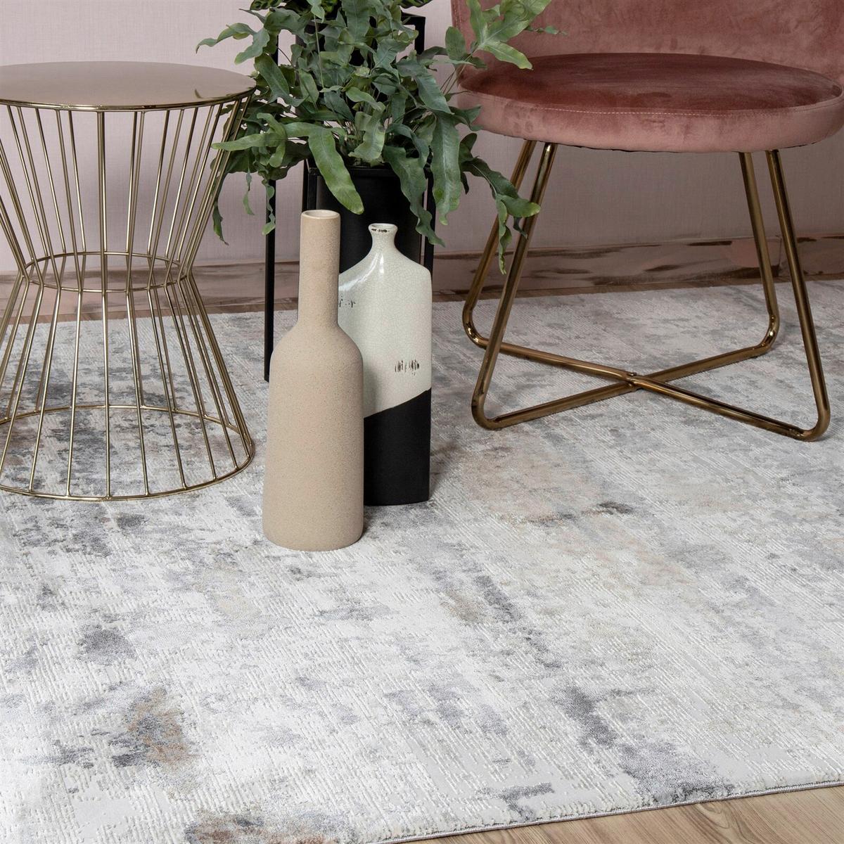 Flachwebteppich Taupe Gem 80 cm - Taupe, Basics, Textil (80kg) - Kayoom