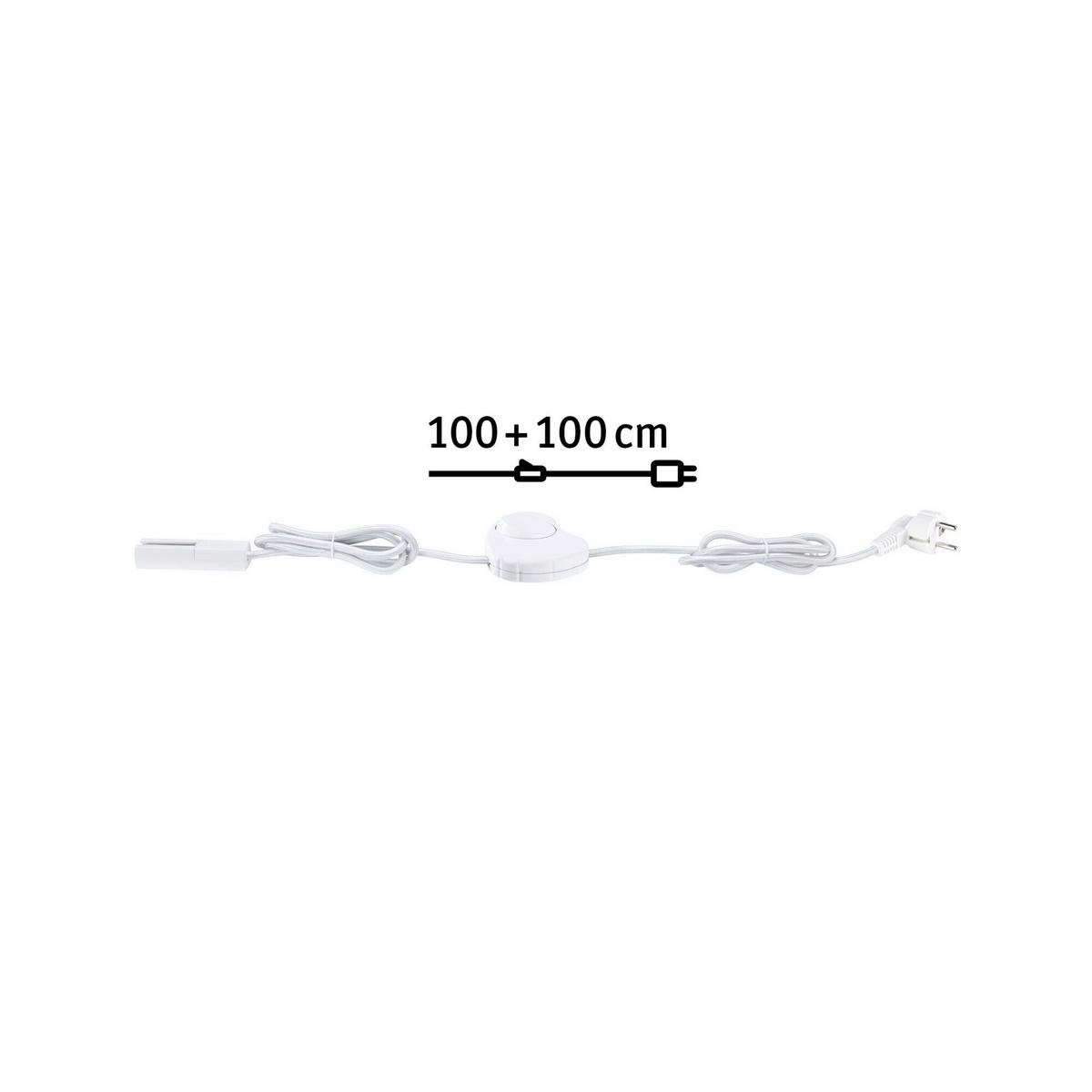 Schinenensystem-Einspeiser 95659 Urail Einsp./Schalter Sw - Weiß, Basics, Kunststoff (200/1,8/1,8cm) - Paulmann