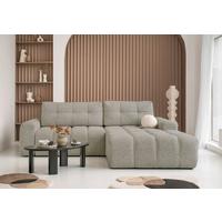 Ecksofa Lulu Grau S: 268x184cm - Schwarz/Grau, Design, Textil (268/184cm) - MID.YOU