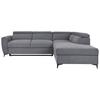Ecksofa Lapis Dunkelgrau S: 255/217 Cm - Dunkelgrau/Schwarz, KONVENTIONELL, Textil (255/217cm) - MID.YOU