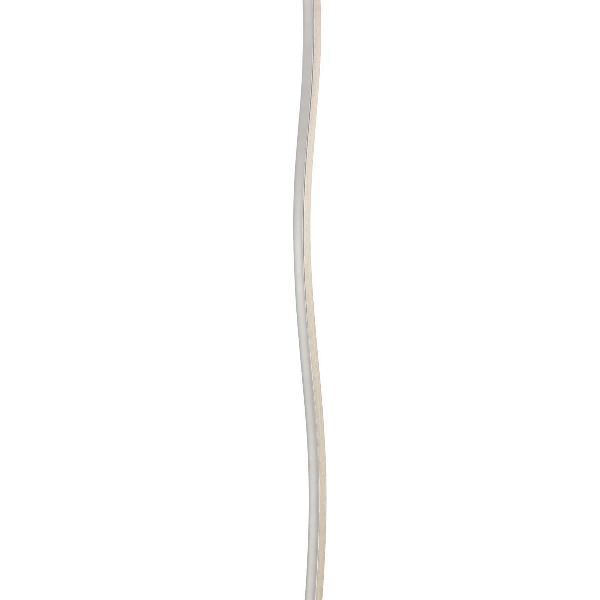 Led-stehlampe Alison Dimmbar Silber, Schlank Geschwungen - Silberfarben/Weiß, MODERN, Kunststoff/Metall (22/145cm) - Luca Bessoni