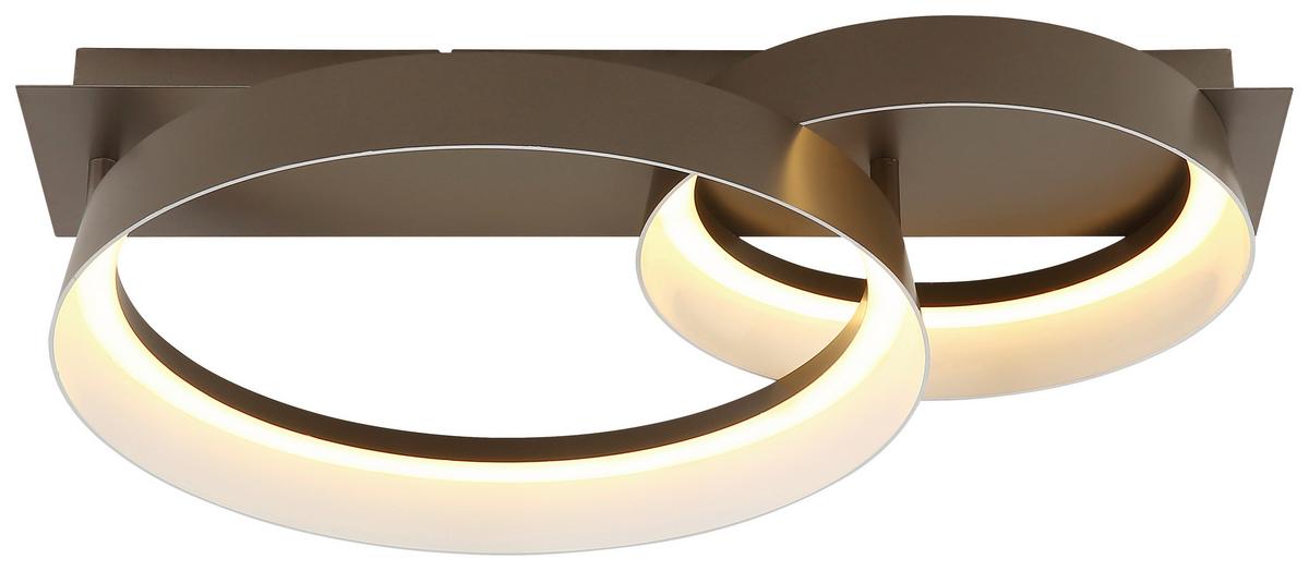 Led Mennyezeti Lámpa Camron - opál/cappuccino, Basics, műanyag/fém (50/35/12cm) - Luca Bessoni