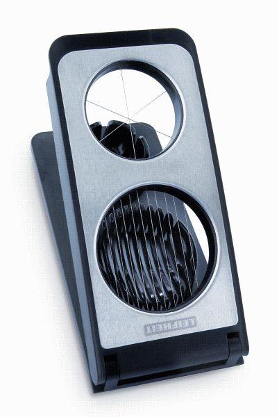 Eierschneider Tanja L/b: 14/4 Cm - Edelstahlfarben/Schwarz, KONVENTIONELL, Kunststoff/Metall (14/4/25cm) - Leifheit