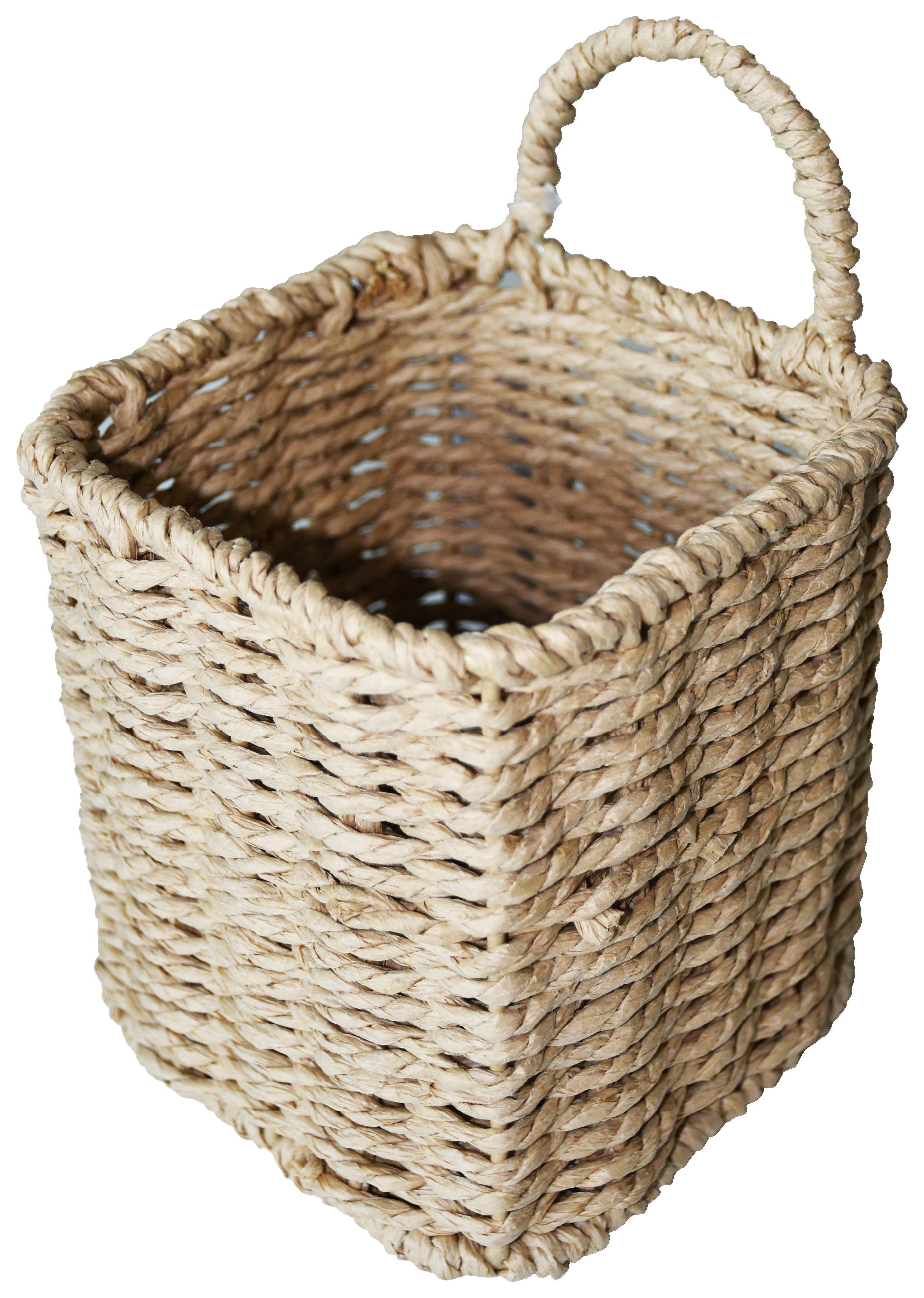 Koš Lilian, ca. 13/14 cm - přírodní barvy, Romantický / Rustikální, kov/papír (13/14cm) - Modern Living