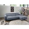 Ecksofa Intera, Hellblau S: 276x188 Cm - Schwarz/Hellblau, KONVENTIONELL, Textil (276/188cm) - Livetastic