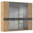 Drehtürenschrank Versity-D Eiche Artisan/Marmoroptik 6trg - Eiche Artisan, Trend, Holzwerkstoff (271/229/54cm) - James Wood