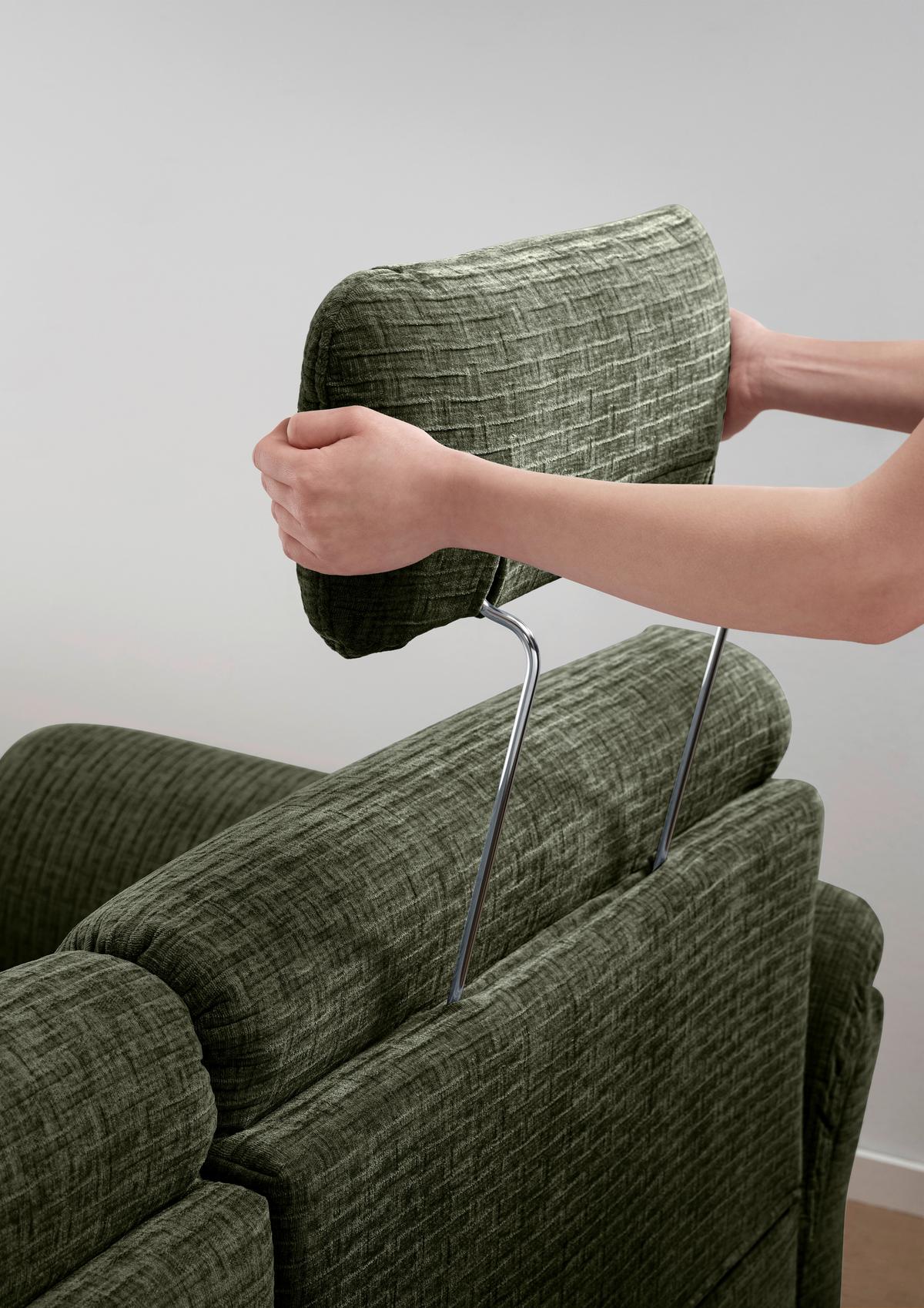 Ecksofa Cavoli, Olivgrün S: 176x279 cm - Schwarz/Olivgrün, MODERN, Textil (176/279cm) - Livetastic