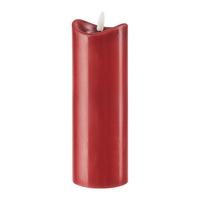 LED SVÍČKA SVEN -PAZ - tmavě červená, Konvenční, přírodní materiály (7/20cm)