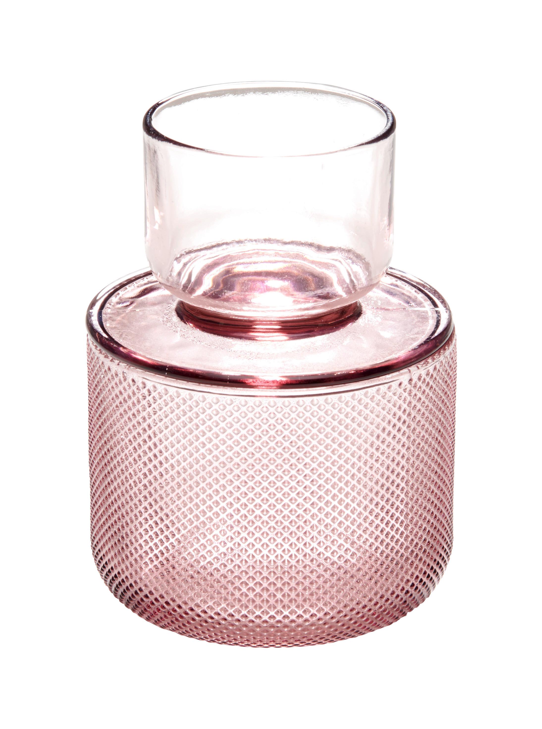 Dekoračná Dóza Smoked - ružová, sklo (10/14cm) - Modern Living