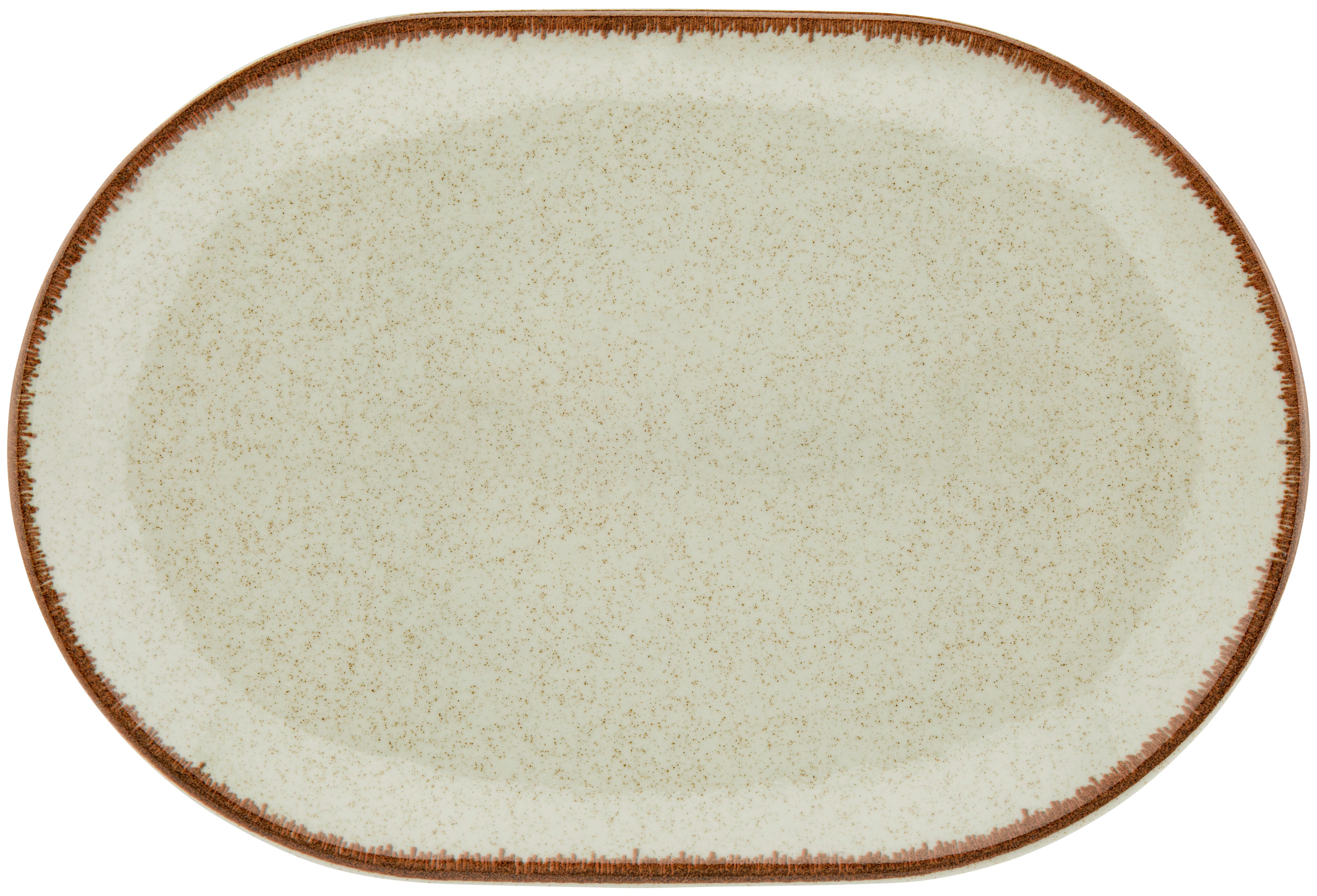Servierplatte Porzellan Sonora Grün ca. 22x32 cm, Oval